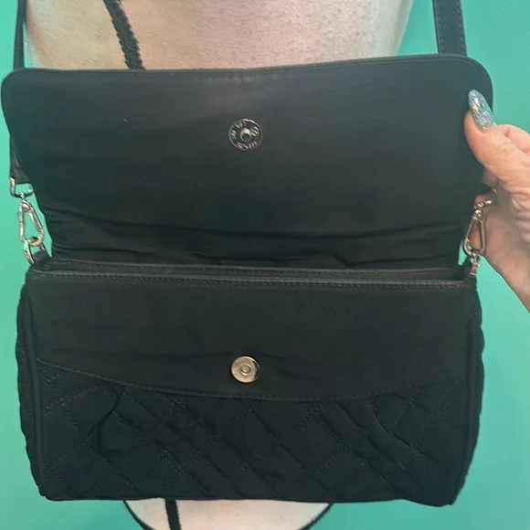 Vera Bradley Quilted Cloth Removable Shoulder Strap purse - Picture 3 of 12